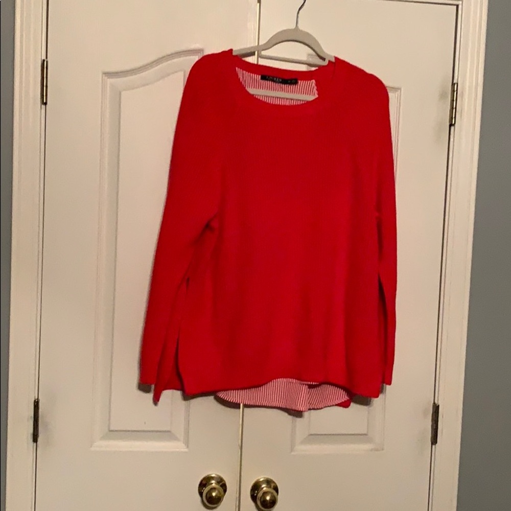 Vibrant Sweater with Blouse detailing